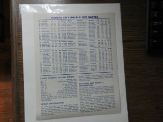 1977 KANSAS CITY Royals schedule George Brett,  Amos Otis 2