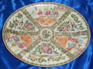 Vintage Chinese Export Rose Medallion Large 16 Inch Platter Circa 1800 ' s 3
