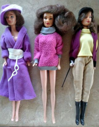 Three 1982 Brooke Shield Dolls 11 " Barbie Doll - Vintage