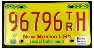 Mexico About 2008 Permanent Trailer License Plate 96796t/rh