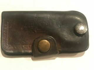 Vintage Leather Chevrolet Key Fob,  R & S Chevrolet,  Joplin,  Mo