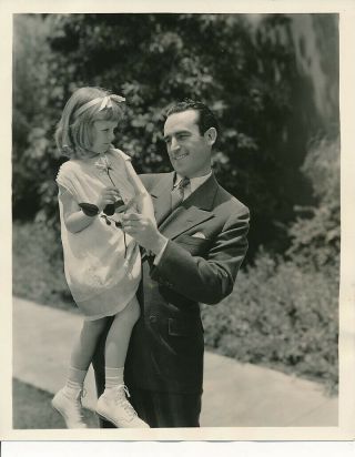 Harold Lloyd & Daughter Candid Greenacres Estate Vintage 