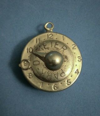 Old Vintage Park - O - Meter Keychain Time Fob Coin Holder