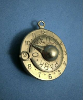 Old vintage Park - O - Meter keychain time fob coin holder 2