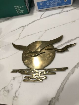 Mid Century Vintage Brass Wall Hanging Birds And The Sun Cool