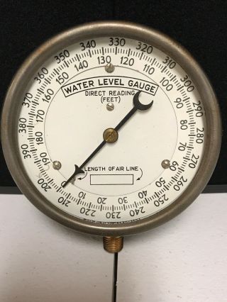 1930’s Vintage Water Level Pressure Gauge Steam,  Water,  Steampunk Industrial