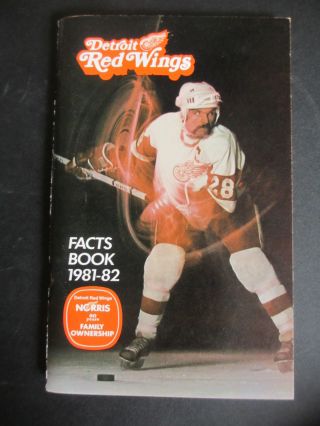 1981 - 82 Detroit Red Wings Facts Book Media Guide