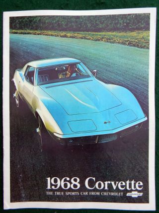 Vintage 1968 Chevrolet Corvette Dealer Sales Brochure