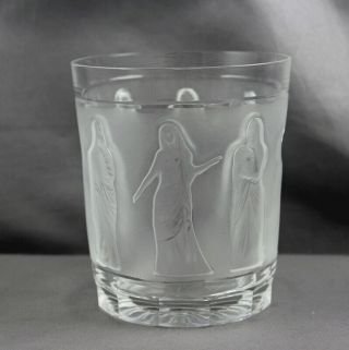 Lalique Crystal Femmes Antiques Double Old Fashioned Tumbler
