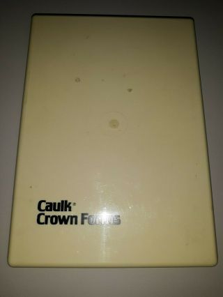 Vintage Caulk Crown Forms Dispenser Box.  No Crowns.  Use For Craft/bead Storage?