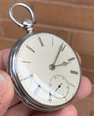 A Gents Good Quality Large Antique Solid Silver Fusee Pocket Watch,  Chester 1866