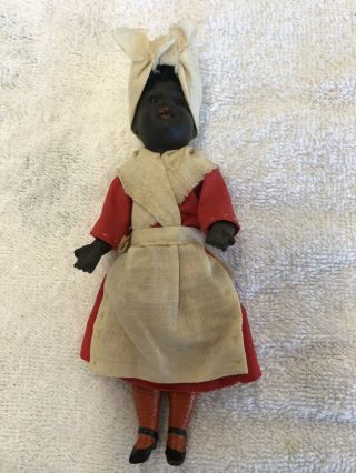 Black Americana Antique African American Small Mammy Doll 54 - 14 On Back Neck