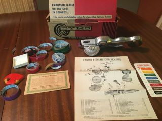 Vintage Dymo Mite Tapewriter Hand Embossing Tool Model M - 2 Polished Aluminum