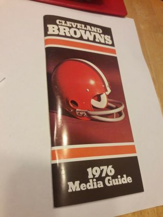1976 Cleveland Browns Media Guide Yearbook Press Book Program Nfl Football Ad