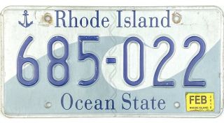 99 Cent Recent Rhode Island Wave License Plate 685022