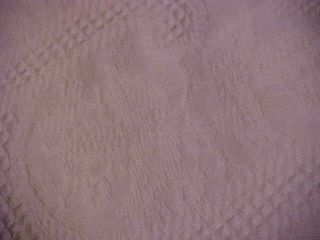 Vintage 1960s Cotton Matelasse Bedspread,  White
