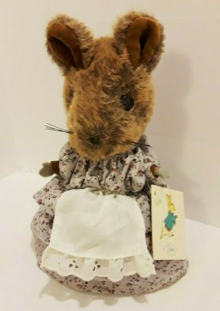 Vintage Hunca Munca 1981 Plush Beatrix Potter Peter Rabbit By Eden 8 Inch Tall
