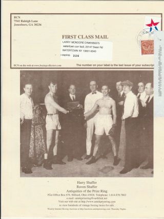BOXING COLLECTORS NEWS JEM CARNEY BOXING HOFer ISSUE 210 FEBRUARY 2006 2