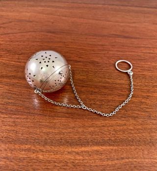 Large Watrous Co.  Sterling Silver Tea Ball Infuser: Heavy Gauge Silver,  No Mono