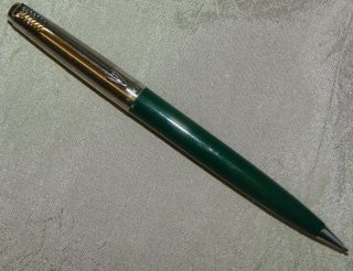 Vintage Parker Pen Mechanical Pencil Nassua Green Usa 100 - P