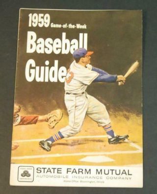 1959 Game Of The Week Baseball Guide - State Farm Mutual Insurance
