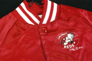 Vintage 80s Cincinnati Reds Satin Jacket 4 Toddler Chalk Line Mlb Baseball Boys