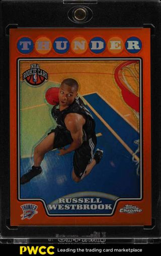 2008 Topps Chrome Orange Refractor Russell Westbrook Rookie Rc /499 184 (pwcc)