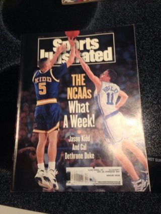 Sports Illustrated March 29,  1993 Jason Kidd Cal And Bobby Hurley Duke