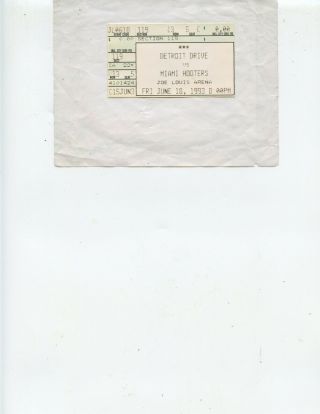1993 Detroit Drive Vs.  Miami Arena Football Ticket Stub (drive 