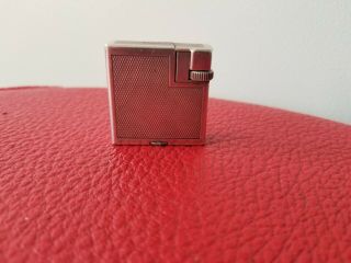 Dunhill London Silver Plated Square Boy Lighter Pat 477768 Made In Switzerland