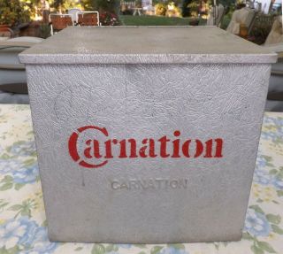 Vtg Insulated Carnation Milk Box Porch Cooler Very Rare Htf Antique Mid Century