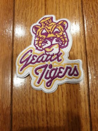 Lsu Tigers Iron On Embroidered Patch 3.  5 " X 3”