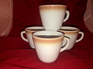 Set Of 4 Vintage Shenango China Restaurant Ware Coffee Mugs Cups 1950 