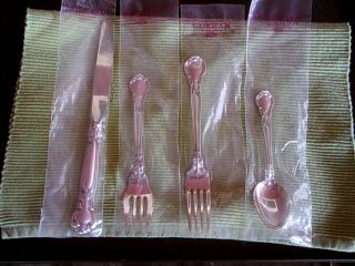 Sterling Silver Gorham Chantilly Four Piece Place Setting In Wrapper