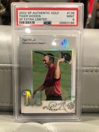 Tiger Woods 2002 Sp Authentic Extra Limited 08/25 136 Rare Psa 9