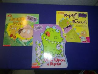 3 Vintage 90s Nickelodeon Rugrats Childrens Kids Books Return Of Reptar Jungle