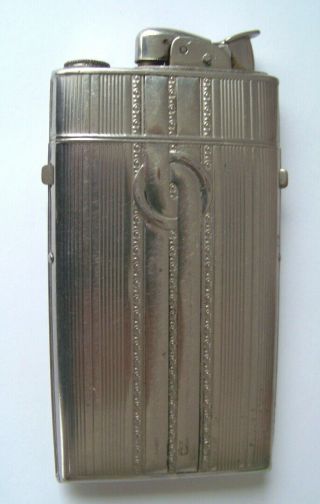 Vintage Art Deco Evans Cigarette Case With A Built In Lighter - 1952