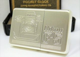 ZIPPO Pocket Clock Time Tank Nikon F5 1995 Now Rare 45190348 2