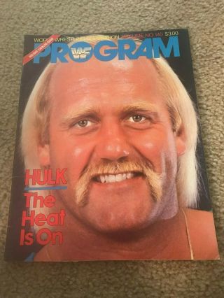 Vintage 1986 Wwf Program 140 Hulk Hogan Issue Cowboy Bob Orton 1890s Rare
