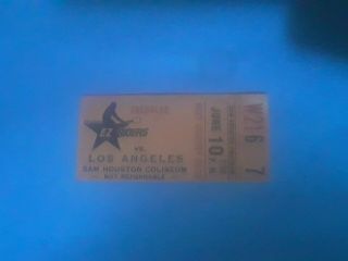 1974 World Team Tennis Ticket Stub Houston E - Z Riders Vs Los Angeles June 10th