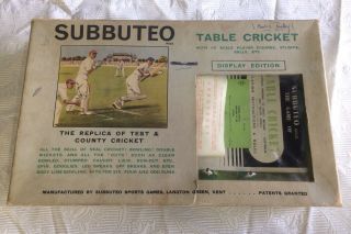 Subbuteo Cricket Set Rare Vintage 1960s 60s Display Edition Table Game