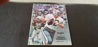 1972 Dallas Cowboys Ny Giants Nfl Pro Game Program