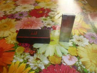 Alfred Dunhill London Extra Long Table Petrol Wick Lighter Handy Savory /w Box