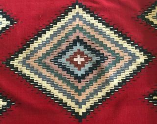 Vintage Antique Mexico Rio Grande Pin Stripe Saltillo Blanket Rug Native Style