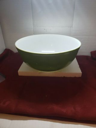 Vintage Collectible Pyrex Olive Green Mixing Bowl 404 4 Qt