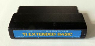 Vintage Software Texas Instruments Ti - 99/4a - Ti Extended Basic Cartridge