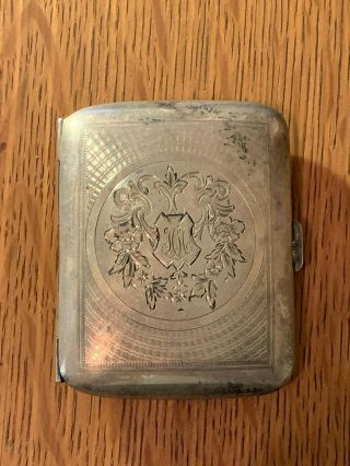 Vintage C.  B.  & H.  Sterling Silver Cigarette Case - Monogrammed " Hm "