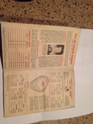 1953 Major League & International League Baseball Schedule 2