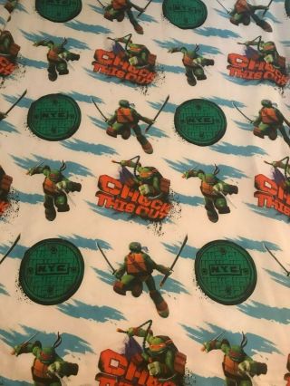 Vintage Teenage Mutant Ninja Turtles Flat Twin Sheet