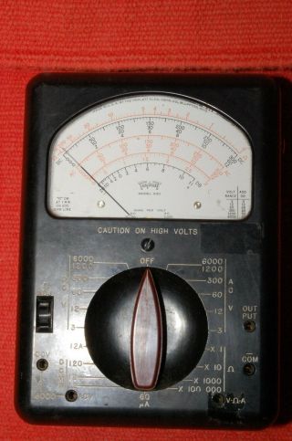 Vintage Triplett Model 630,  Volt,  Ohm,  Multi - Meter,  Bakelite,
